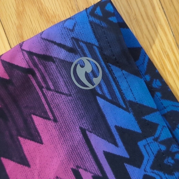 Ocean Current Board Shorts Size 28 Blue Purple Black - Picture 3 of 11